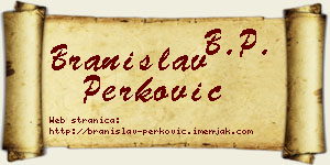 Branislav Perković vizit kartica